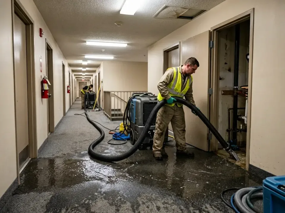 multi-unit-apartment-hallway-f-005 — frequently asked questions, Emergency Burst Pipe Water Extraction & Removal in Box Elde…
